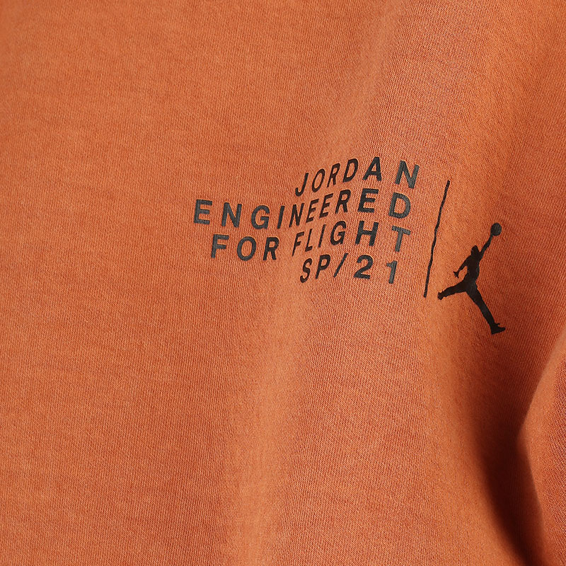 мужская оранжевая толстовка Jordan 23 Engineered Washed Fleece Hoodie CV2766-875 - цена, описание, фото 2